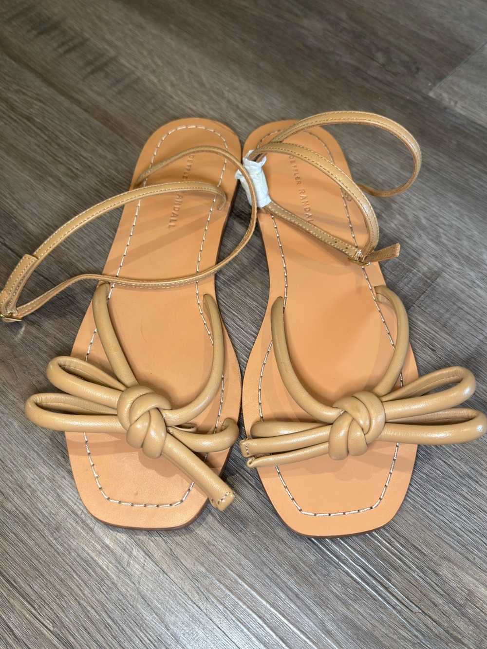 Loeffler Randall Henriette Bow Strappy Sandals in Dune